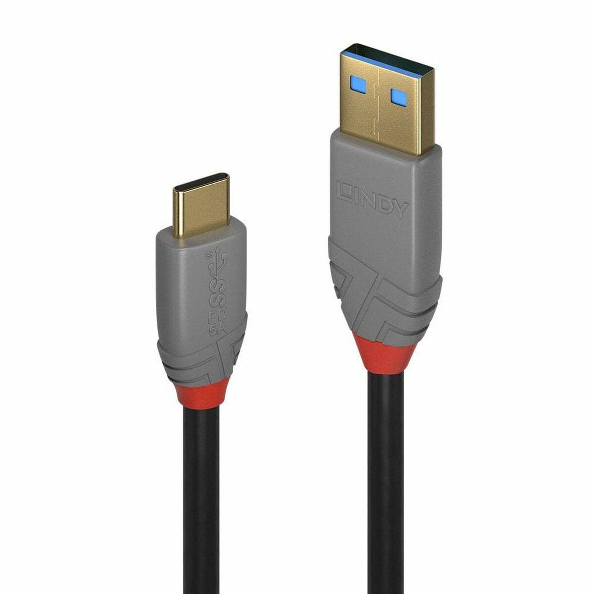 Usb A Til Usb C Kabel Lindy 36910 50 Cm Sort