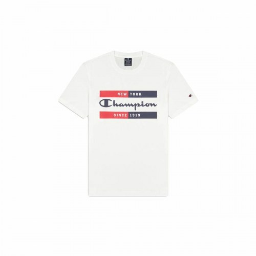 Kortærmet T-shirt til Mænd Champion Crewneck Hvid - XL
