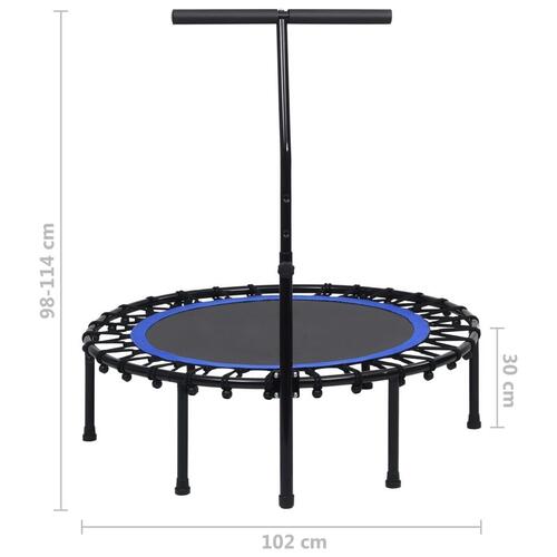 Fitnesstrampolin med håndtag 102 cm