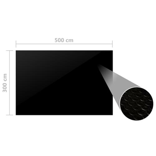 Rektangulært poolovertræk 500x300 cm PE sort