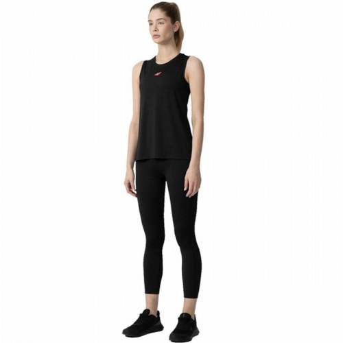 4F lange sportsbukser - Quick-Drying, sort dame (XS)