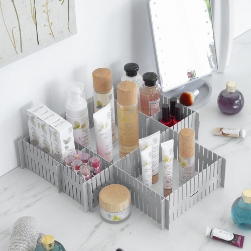 Condor justérbar skuffeordner - 16 dele, polypropylen, grå (OUTLET A)