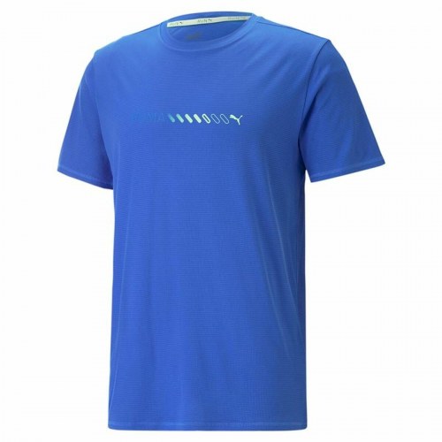 Kortærmet T-shirt til Mænd Puma Run Favorite Logo Blå - 2XL