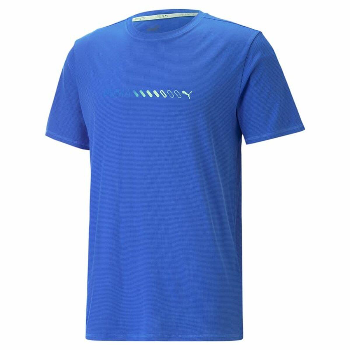Kortærmet T-shirt til Mænd Puma Run Favorite Logo Blå - 2XL