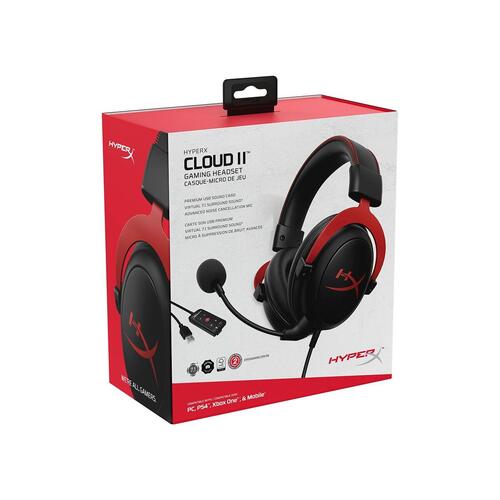 Hovedtelefoner med mikrofon Hyperx KHX-HSCP-RD Cloud II (OUTLET B)