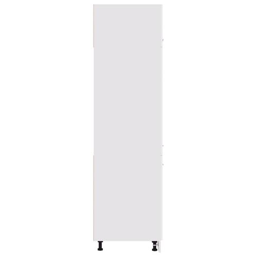 Skab til køleskab 60x57x207 cm spånplade hvid