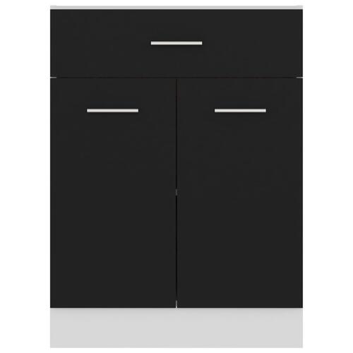 Skuffeunderskab 60x46x81,5 cm spånplader sort