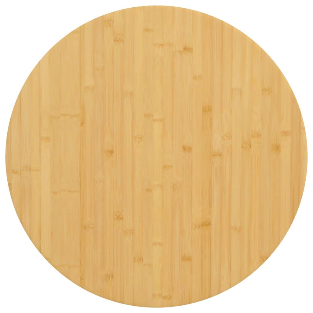 Bordplade Ø70x4 cm bambus