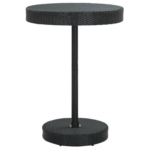 Havebord 75,5x106 cm polyrattan sort