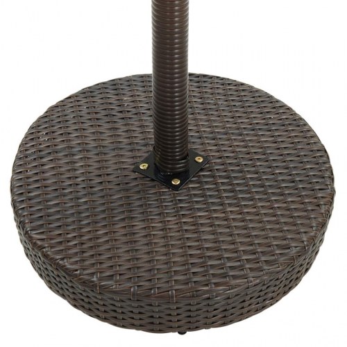 Havebord 60,5x106 cm polyrattan brun