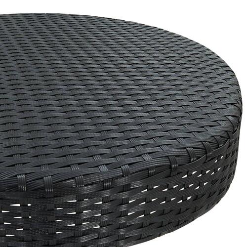 Havebord 60,5x106 cm polyrattan sort