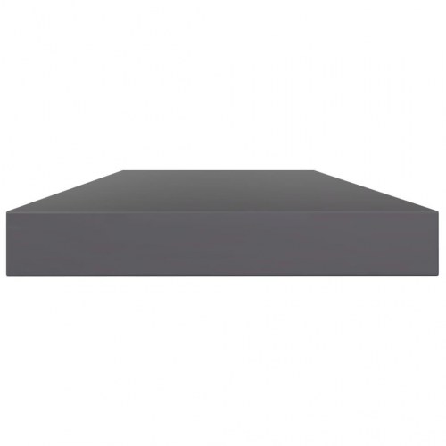 Boghylder 4 stk. 40x10x1,5 cm konstrueret træ grå højglans