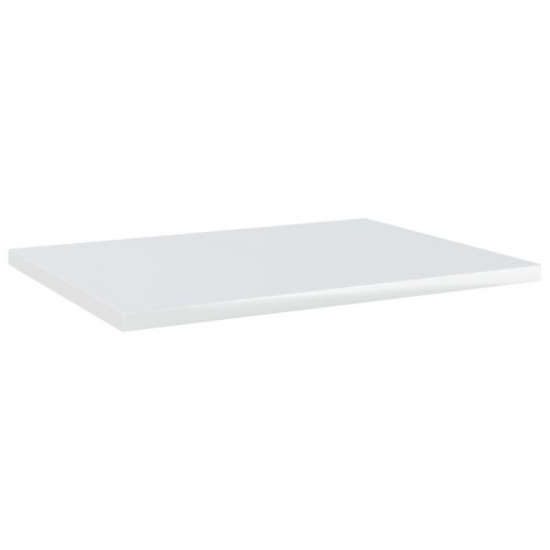 Boghylder 4 stk. 40x30x1,5 cm konstrueret træ hvid højglans