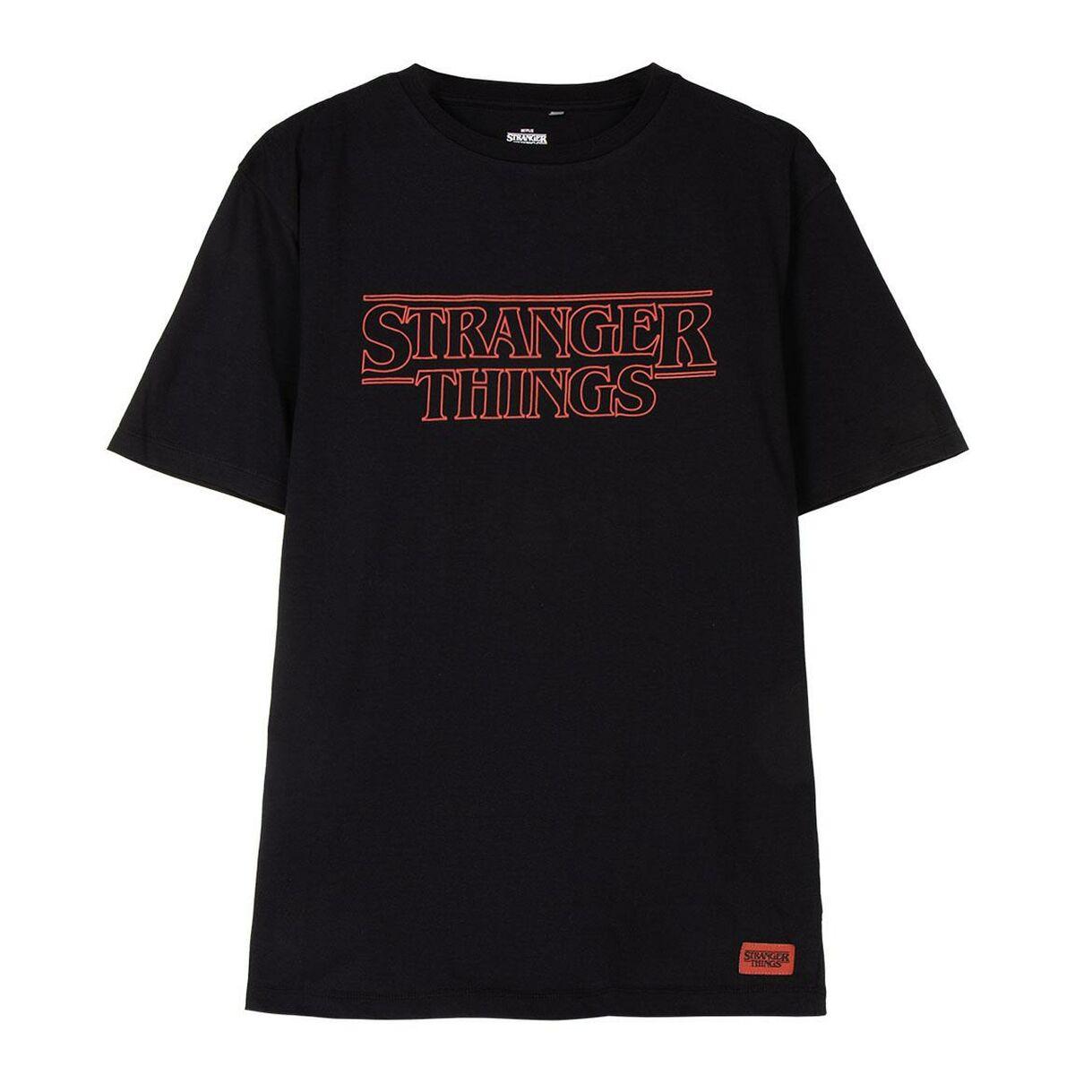 Børne Kortærmet T-shirt Stranger Things Sort S