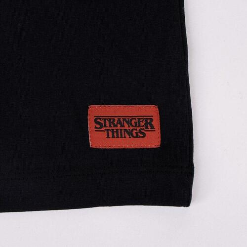 Børne Kortærmet T-shirt Stranger Things Sort L