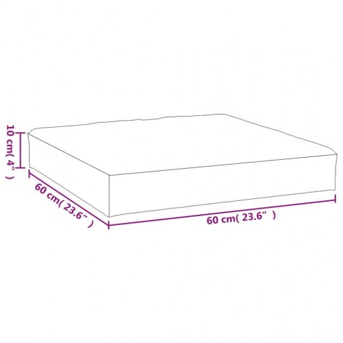 Pallehynde 60 x 60 x 8 cm - blå og hvid stribet