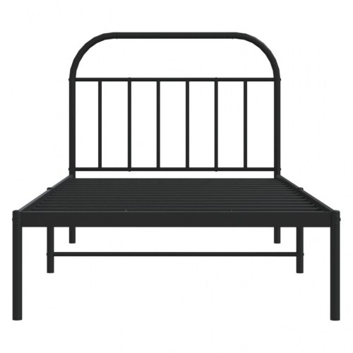 Sengeramme med sengegavl 107x203 cm metal sort