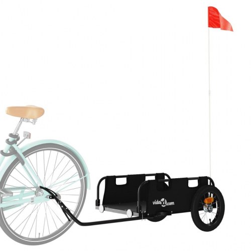 Cykeltrailer i oxfordstof og pulverlakeret jern - sort