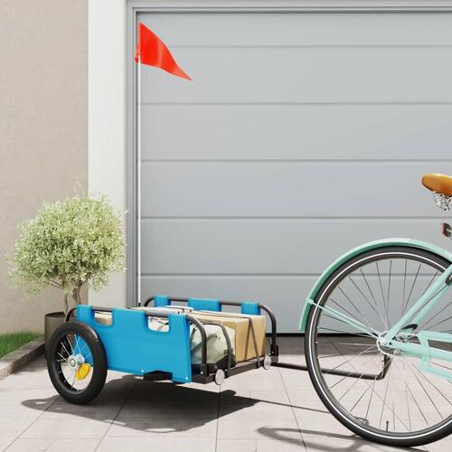 Cykeltrailer oxfordstof og jern blå