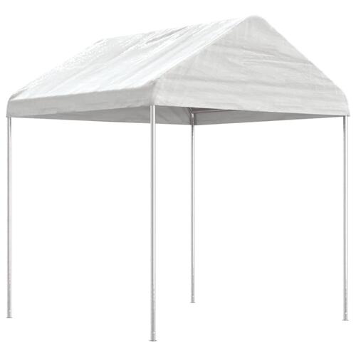 Pavillon med tag 6,69x2,28x2,69 m polyethylen hvid