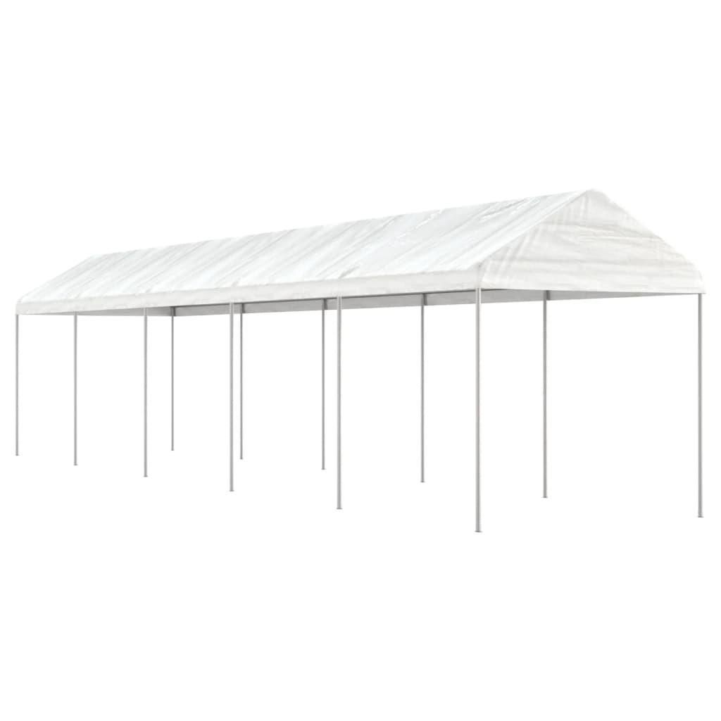 Pavillon Med Tag 4,46X2,28X2,69 M Polyethylen Hvid - 11.15 x 2.28 x 2.69 m