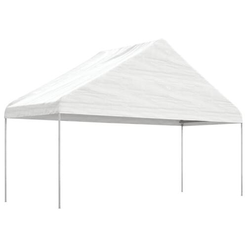 Pavillon med tag 8,92x5,88x3,75 m polyethylen hvid