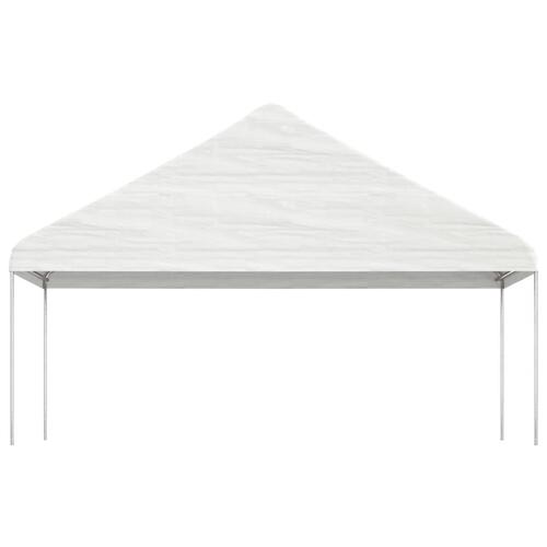 Pavillon med tag 8,92x5,88x3,75 m polyethylen hvid