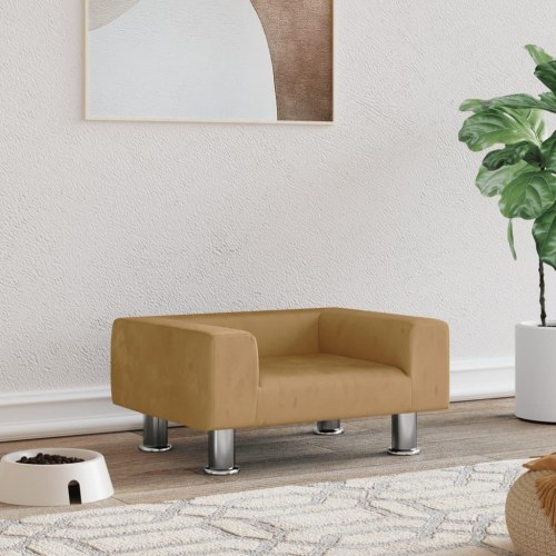 Hundeseng 50x40x26,5 cm velour brun
