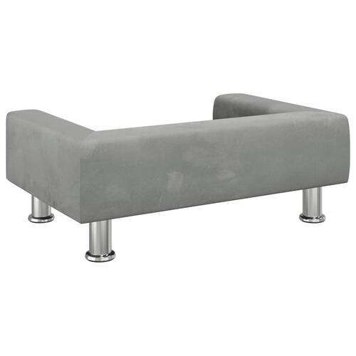 Sofa til børn 70x45x26,5 cm fløjl lysegrå