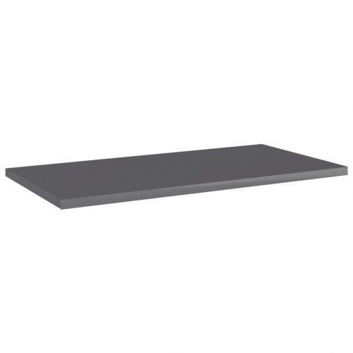 Boghylder 4 stk. 60x30x1,5 cm konstrueret træ grå højglans