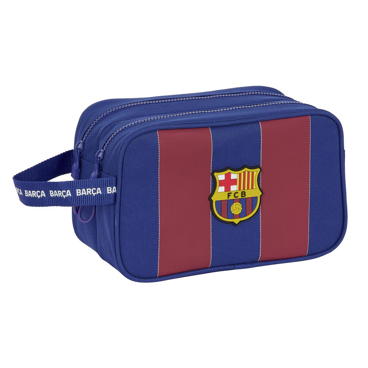 F.C. Barcelona rejsetoilettaske - rød/marineblå, 26 × 15 × 12,5 cm, Polyester 600D