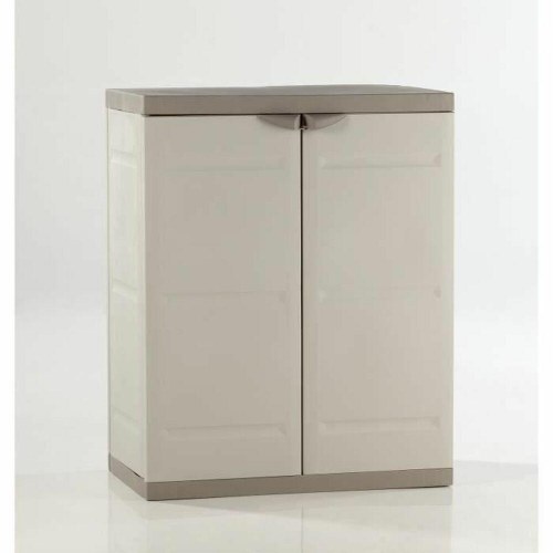 Opbevaringsskab plast Plastiken 9205 - beige, 2 døre