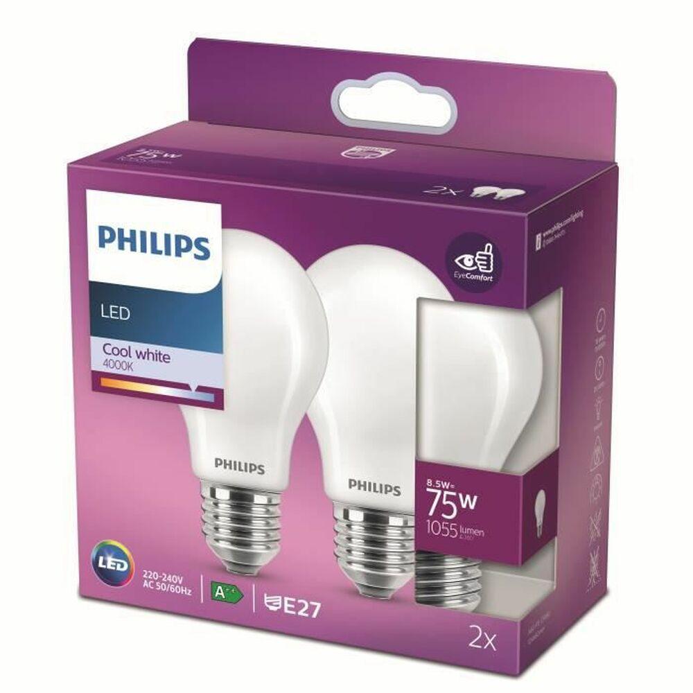 Led Lampe Philips Equivalent 75 W E 4000 K 2 Enheder