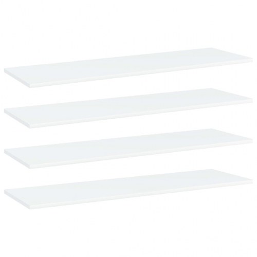 Boghylder 4 stk. 100x30x1,5 cm konstrueret træ hvid