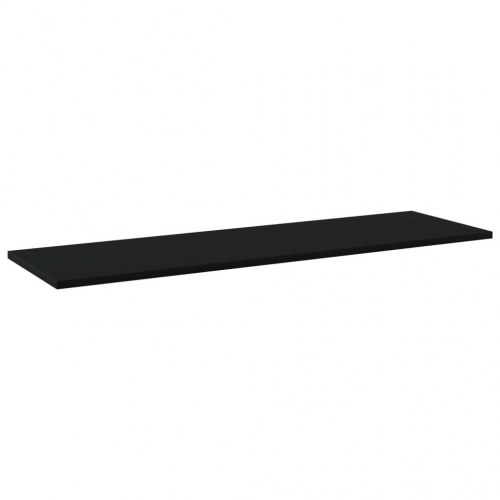 Boghylder 4 stk. 100x30x1,5 cm konstrueret træ sort