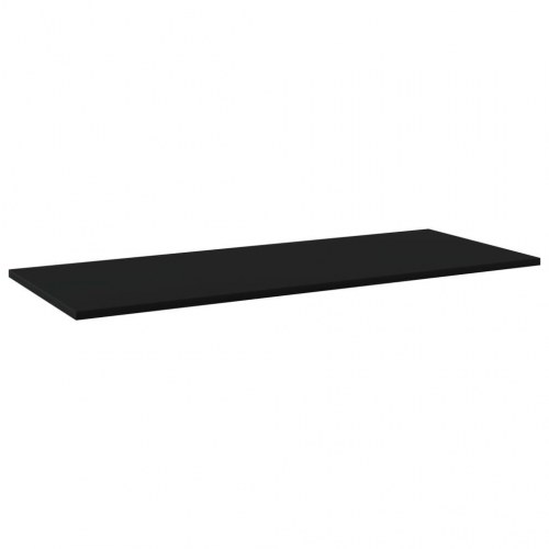 Boghylder 4 stk. 100x40x1,5 cm konstrueret træ sort