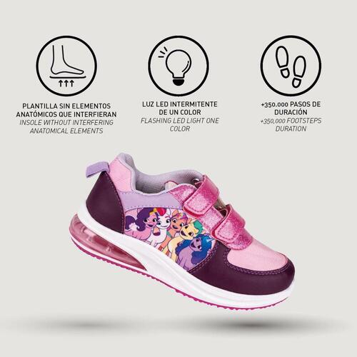 LED Træningssko My Little Pony Velcro Pink 32