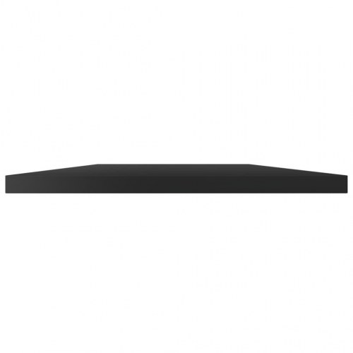 Boghylder 4 stk. 60x20x1,5 cm konstrueret træ sort højglans