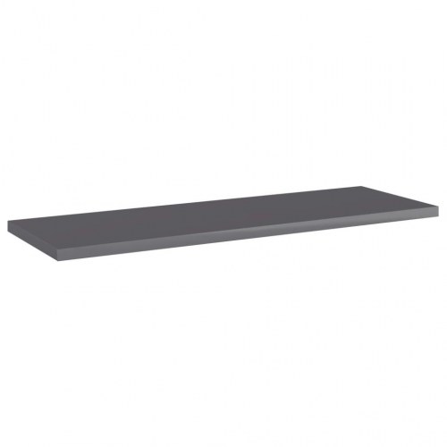 Boghylder 4 stk. 60x20x1,5 cm konstrueret træ grå højglans