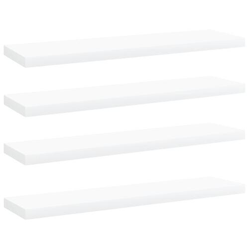 Boghylder 4 stk. 40x10x1,5 cm konstrueret træ hvid