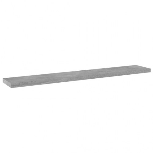 Boghylder 4 stk. 60×10×1,5 cm - konstrueret træ, betongrå