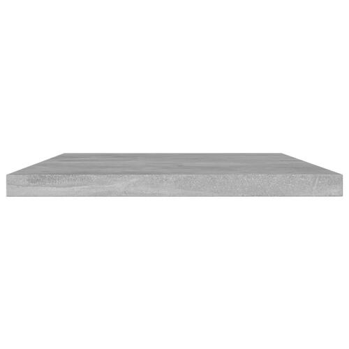 Boghylder 8 stk. 60x10x1,5 cm konstrueret træ betongrå