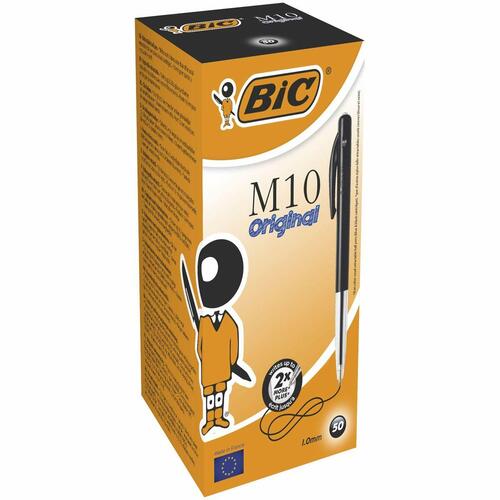 Sæt med Kuglepenne Bic M10 Sort 50 enheder (OUTLET A)