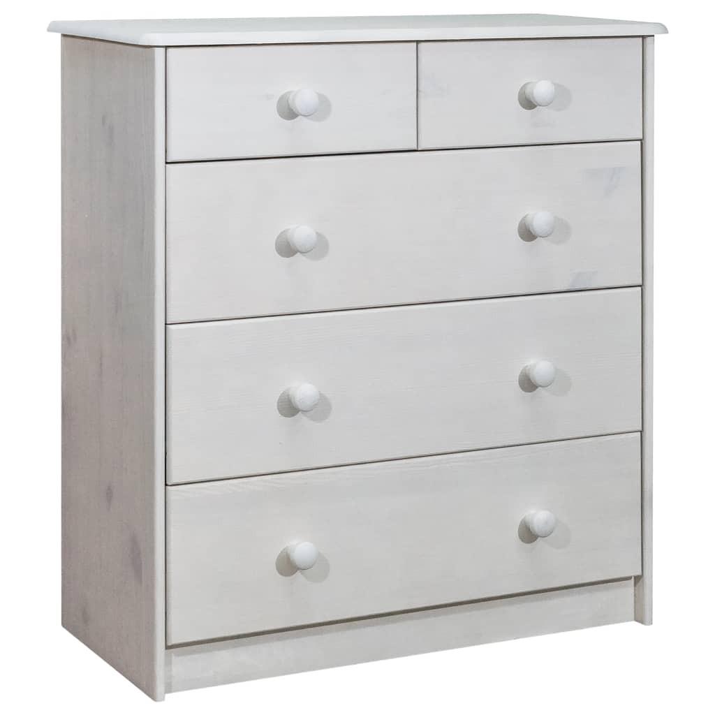Kommode 75x35x80,5 cm massivt fyrretræ