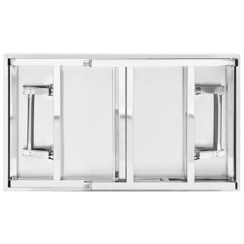 Foldbart arbejdsbord til køkken 100x60x80 cm rustfrit stål