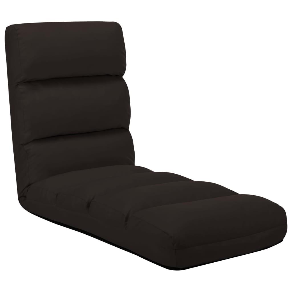 Foldbar Gulvstol Kunstlæder Brun