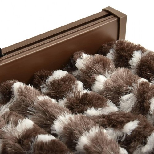 Insektgardin 100×220 cm i chenille - brun og hvid