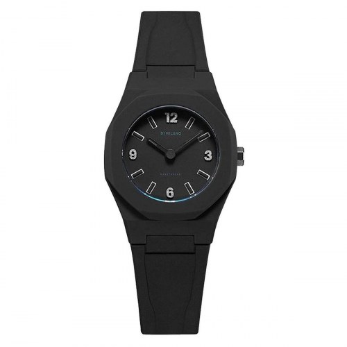 D1 Milano NANOCHROME GLITTER unisex armbåndsur - sort, Ø 32 mm
