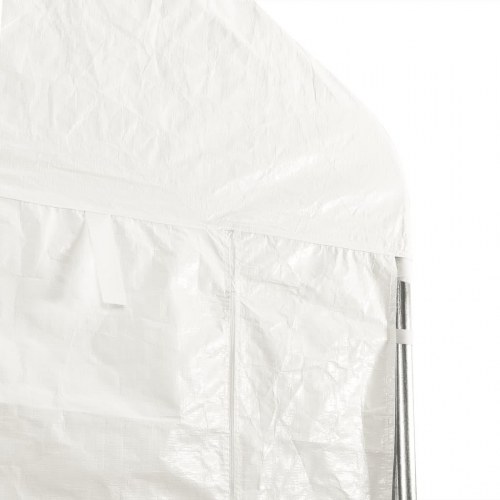 Pavillon med tag 4,08x2,23x3,22 m polyethylen hvid