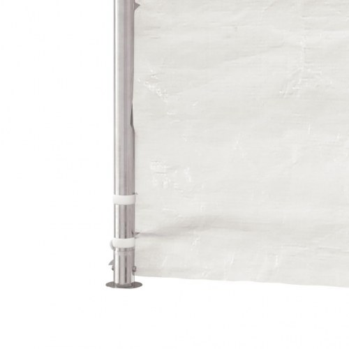 Pavillon med tag 4,08x2,23x3,22 m polyethylen hvid